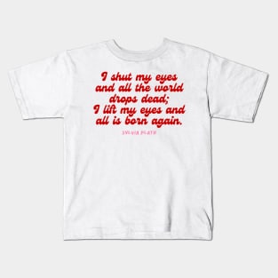 Born again - Aesthetic Sylvia Plath quote retro Kids T-Shirt